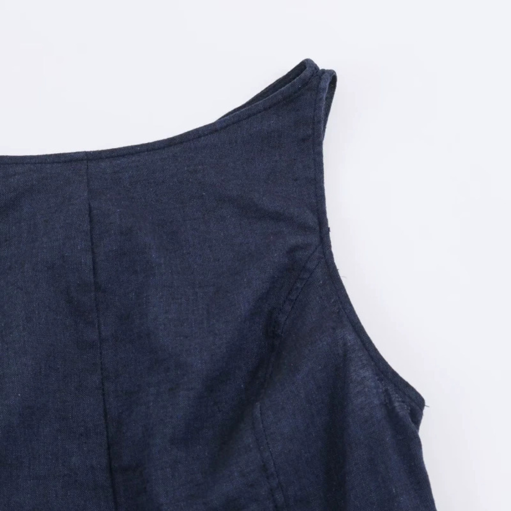 ZARA Chic Backless Halter Neck Dress Versatile